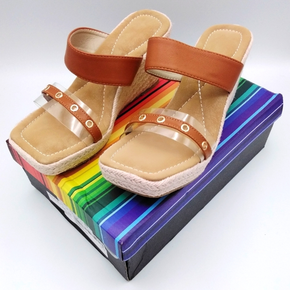 Espadrille Heel Platform Wedge Sandals